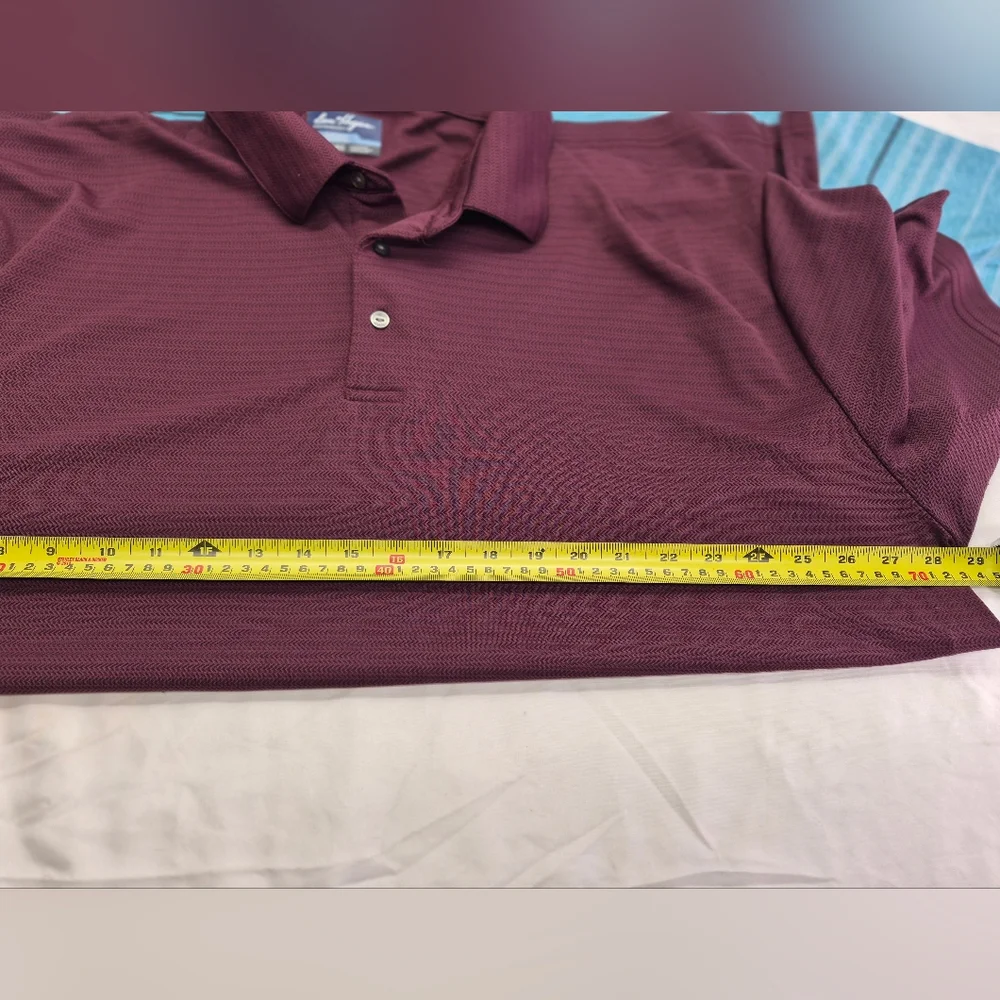 Ben Hogan Performance Polo Shirt Mens 3XL Burgundy & Blue Golf Stretch 2pcs - Picture 6 of 11